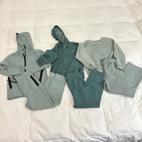 MEGA BUNDLE Boys gap green jogger straight leg zip up crew necks matching sets